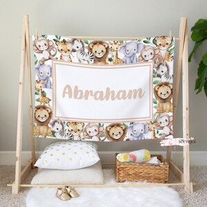 Custom Safari Baby Boy blanket, baby name blanket, soft baby name blanket, personalized baby blanket, baby shower gift, custom blanket