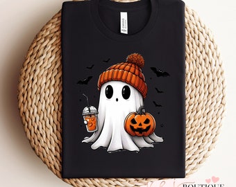 Cute Ghost Fall Shirt Gift For,  Shirt, T-Shirt,Women Outfit, Fall T-Shirts