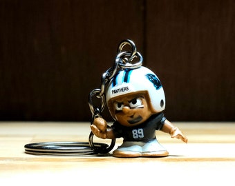 Handmade NFL TeenyMate Carolina Panthers Player Keychain - Father's Day Gift for Football Fans & Collectors