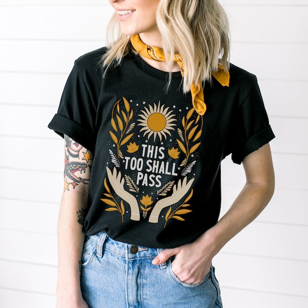 This Too Shall Pass T-shirt / Women's Shirt / Graphic Tee / Vintage / Distressed / Boho / Christian / Spiritual / Gift for Her / Yoga