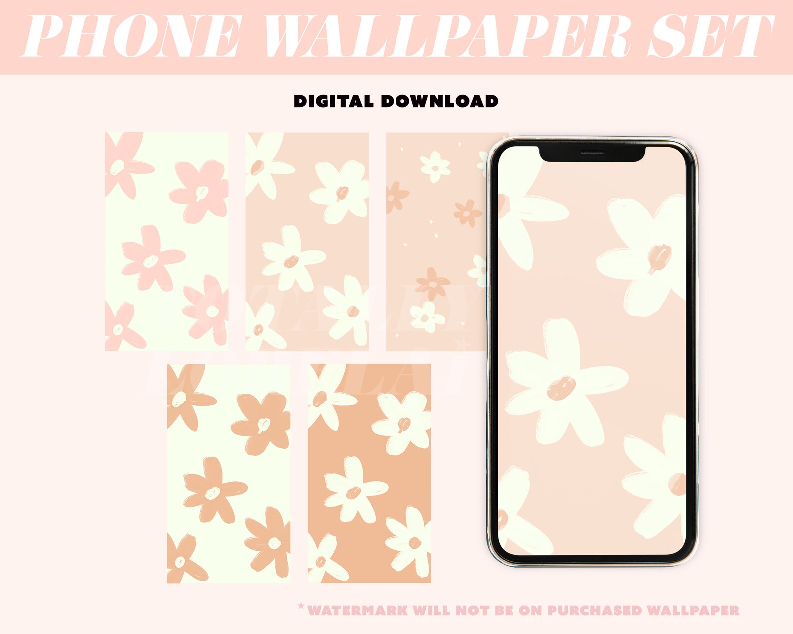 Floral Wallpaper / Phone Wallpaper / Digital Download / Phone - Etsy