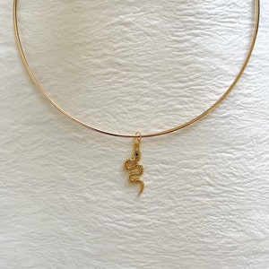 Snake Necklace, serpent necklace, snake choker, gold snake