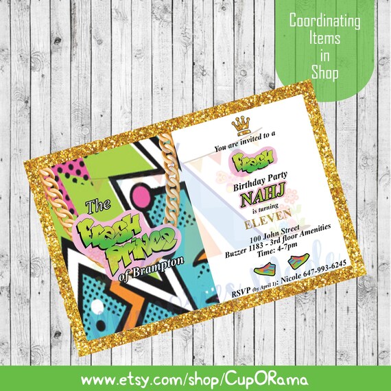 fresh prince of bel air baby shower invitations