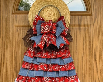 Denim Country Girl Wreath