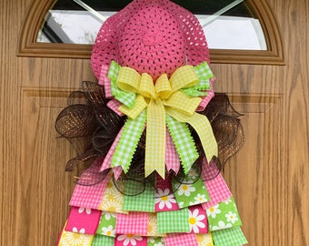 Patchwork Daisies Country Girl/ Flower dress / gingham