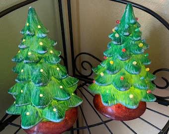Ceramic Christmas Tree (light up) / handpainted