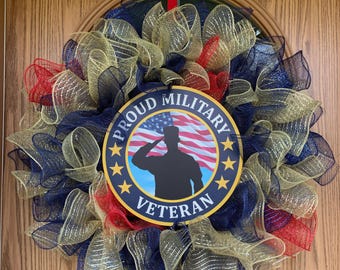 Military Veteran Wreath: Patriotic Home Decor