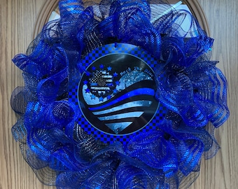 Law Enforcement Wreath / Back the Blue  / First Responders