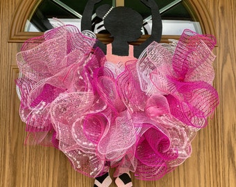 Ballerina Wreath/wall hanging / Made to order / Dance teacher gift