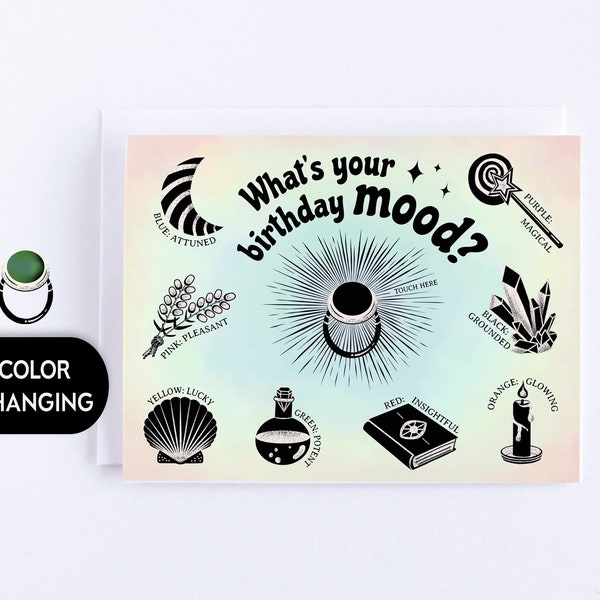 Color Changing Mood Ring Birthday Card