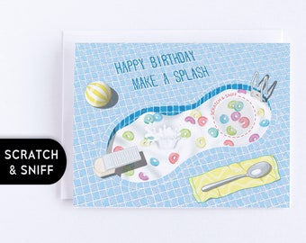 Fruit Rings Cereal Scratch and Sniff Birthday Card