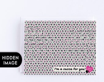 Succulent Valentine with Hidden Image