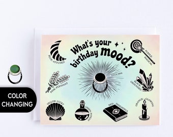 Color Changing Mood Ring Birthday Card