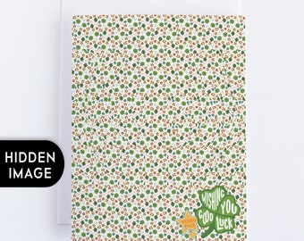 Good Luck Optical Illusion Card