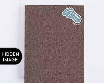 Birthday Bigfoot Card, Hidden Image