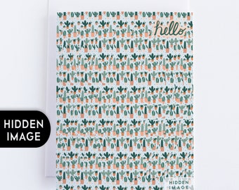 Cactus Greeting Card, Hidden Image