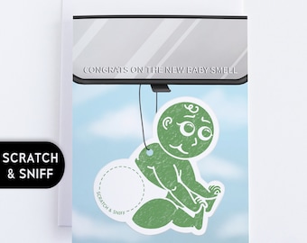 New Baby Smell Card - Scratch and Sniff
