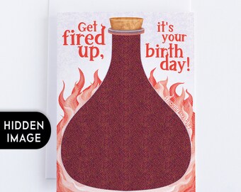 Dragon Hidden Image Birthday Card