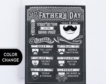 Father's Day Color Changing Mustache Card