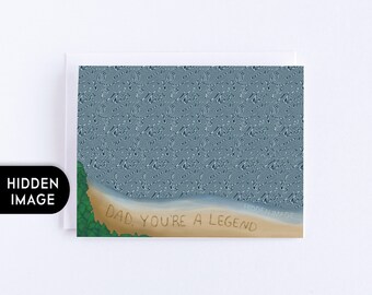 Dad You're a Legend, Father's Day Hidden Image Card