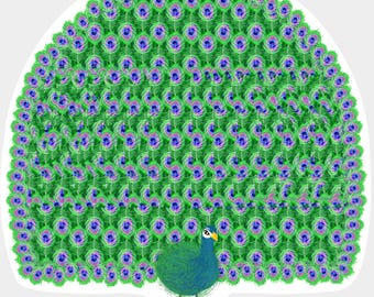 Peacock Stereogram Sticker