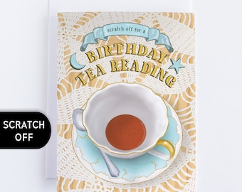 Tea Reading Birthday Card - Dolphin