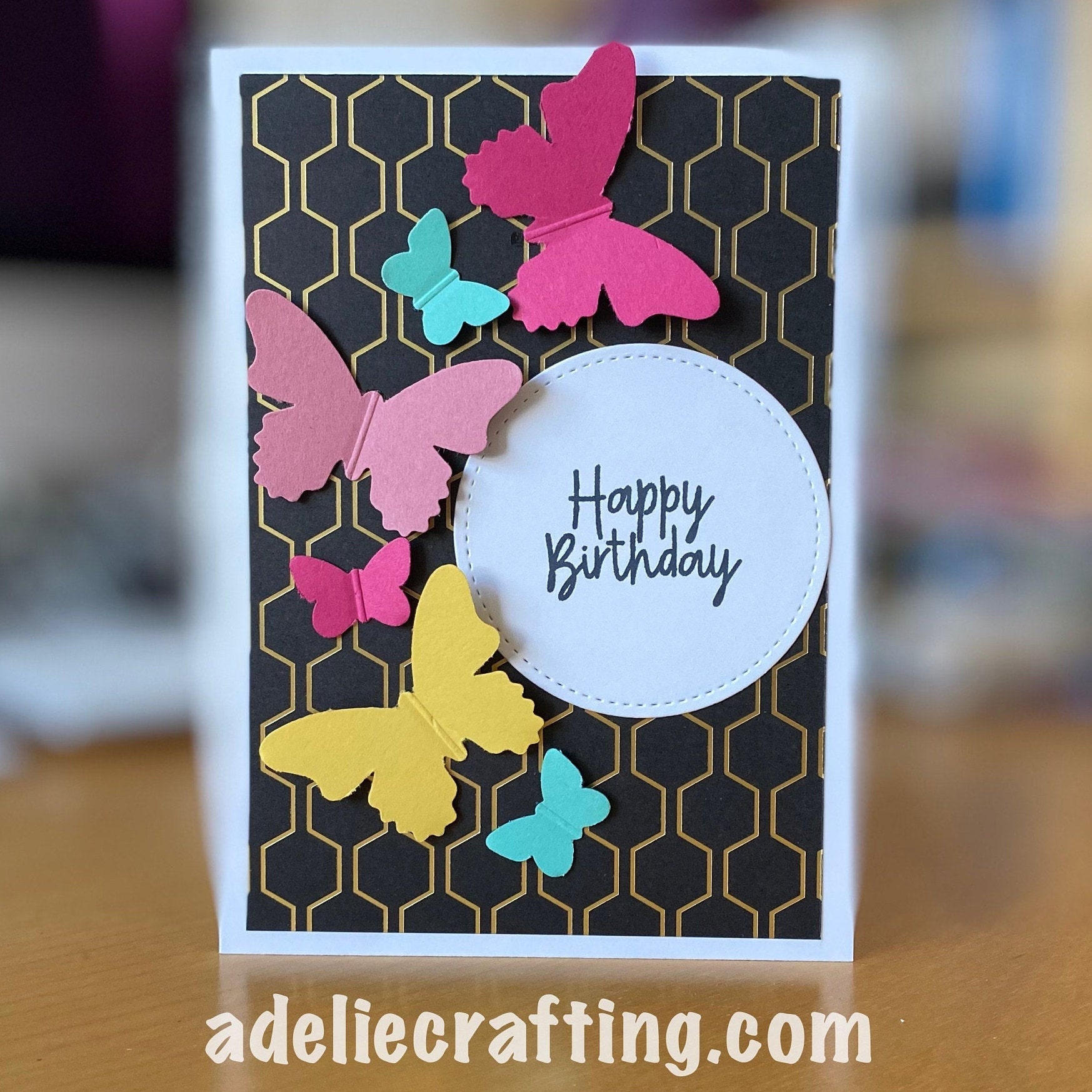 Colourful Butterfly Birthday Card Birthday Cards Butterfly Etsy