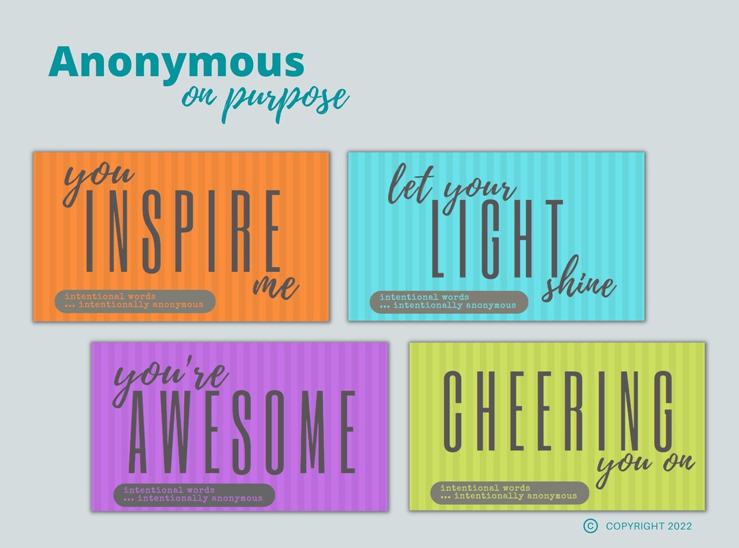 STAND OUT Impulse Cards 3.5w X 2h Encourage Those Who Stand Out, Set of ...