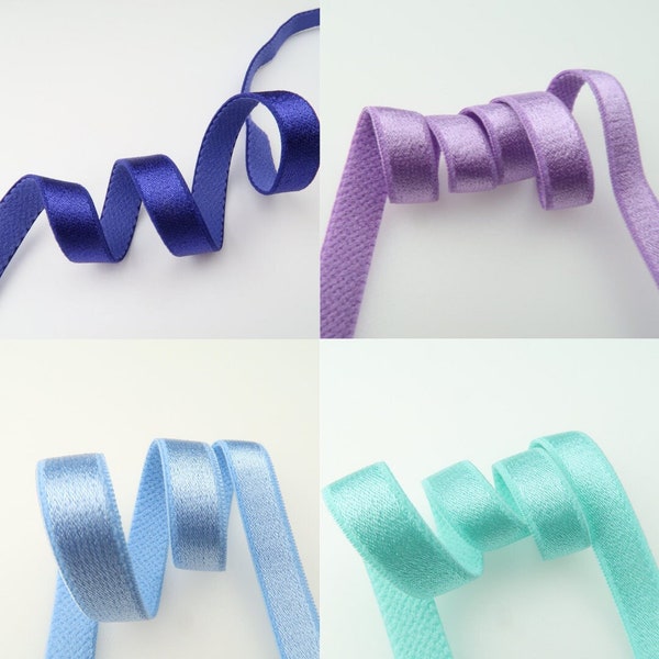 Strap Elastic 3/8" or 10 mm Strapping elastic Purple bra strapping Plush back elastic Bra and underwear elastic Blue bra strap Blue elastic