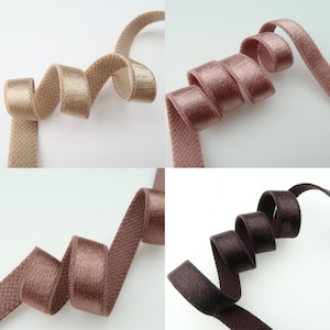 3/8インチ プラッシュブラストラップゴム：ベージュ、ピンク、ブラウン - EU製