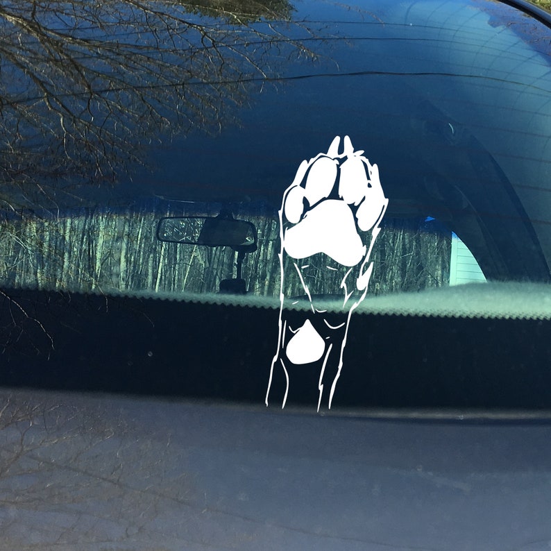 Paw Print Decal Dog Decals for Cars Dog Car Decal Dog Etsy