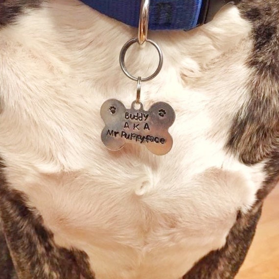Personalized Paw Print Dog Tags for Dogs Dog Collar Name Tag 