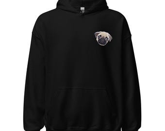 Pug Hoodie | Cozy Unisex Fleece Sweater for Dog Lovers