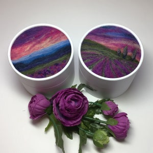 Needle Felting Lavender Fields Landscape Box Kit