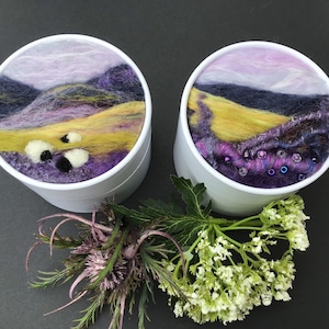 Needle Felting Heather Landscape 2 Box Kit - White