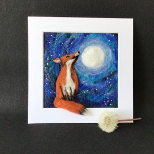 Moongazing Fox Picture Needle Felting Kit