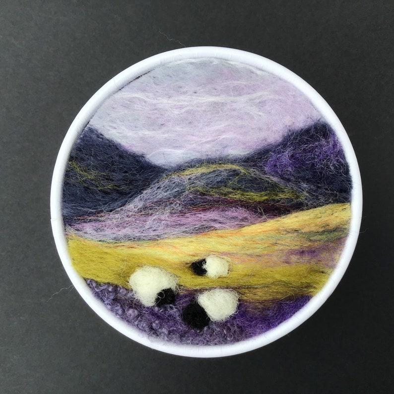 Needle Felting Heather Landscape 2 Box Kit White Etsy