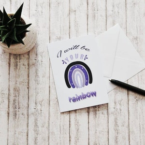 Rainbow Greeting Card, A6, Quote Illustration