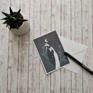 Carte de voeux mains, âme sœur, flamme jumelle, amour, A6