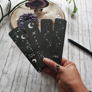 Witchy Bookmark Set of 4, Laminated, Magical Illustrations