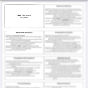 Cartes d'examen médical du CCRN (NUMÉRIQUES)