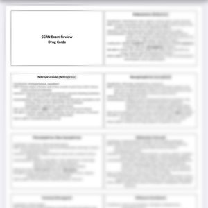 CCRN Exam Medication Review Cards