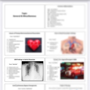 CRNA Schule Mnemonic Karten - Verschiedene Themen
