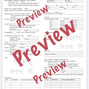 Maternal Newborn Assessment Sheet - DIGITAL