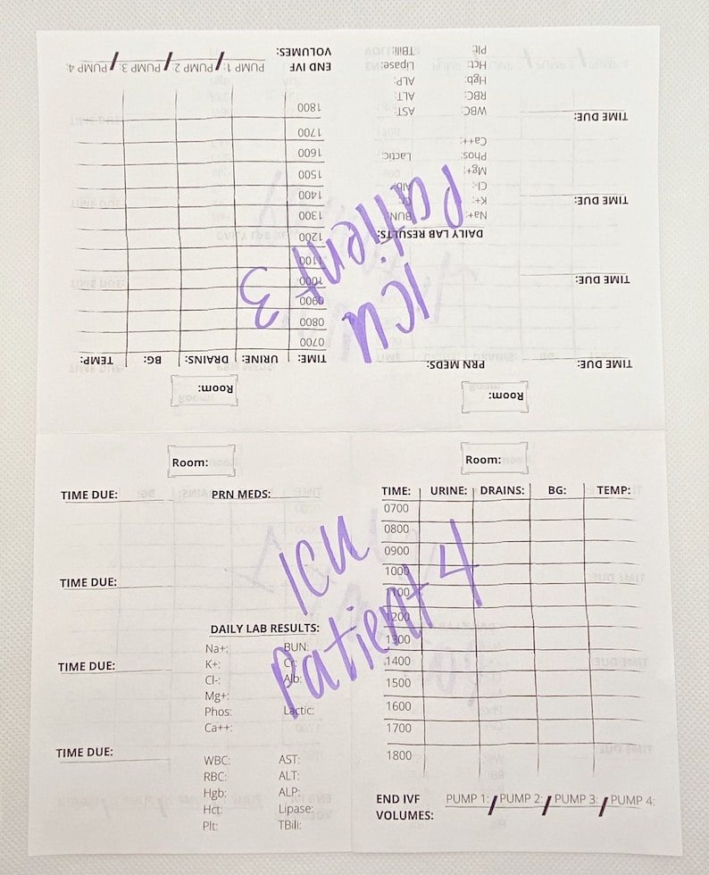 Day Shift ICU Pocket Patient Organizer image 4