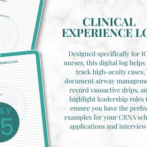 CRNA School Clinical Experience Log