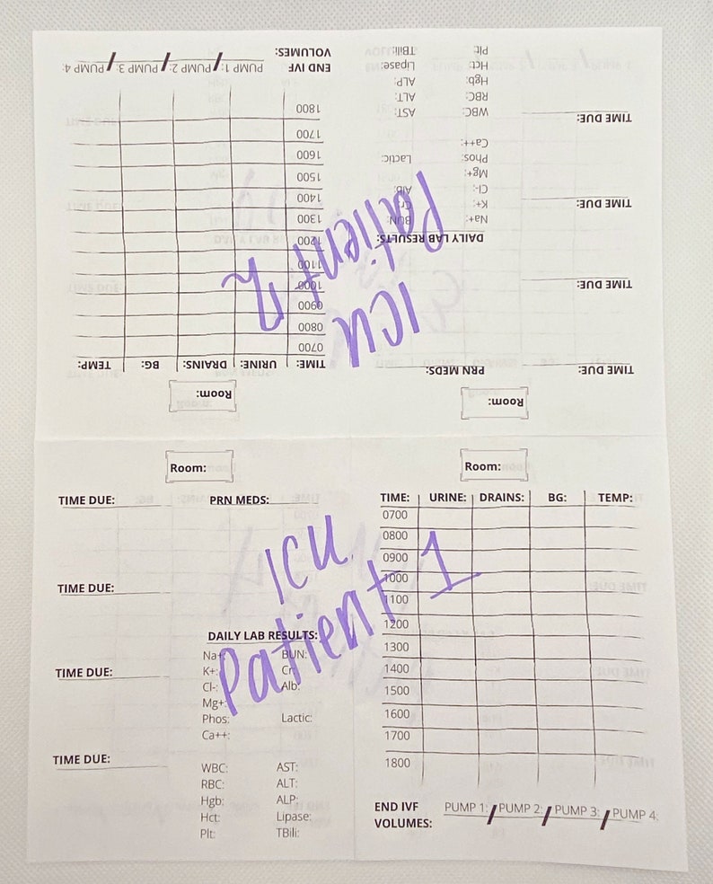 Day Shift ICU Pocket Patient Organizer image 5