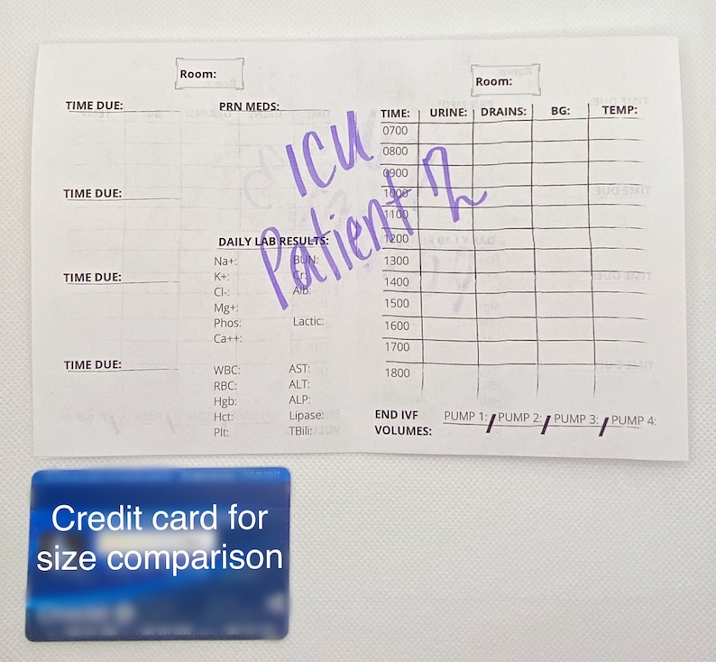 Day Shift ICU Pocket Patient Organizer image 3