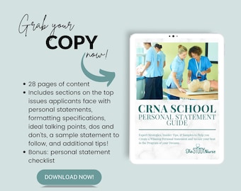 CRNA School Personal Statement Writing Guide