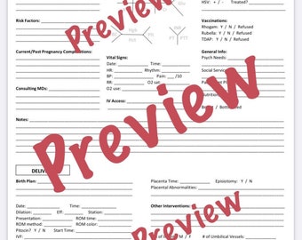 OB Peds Report/Assessment Sheet Bundle
